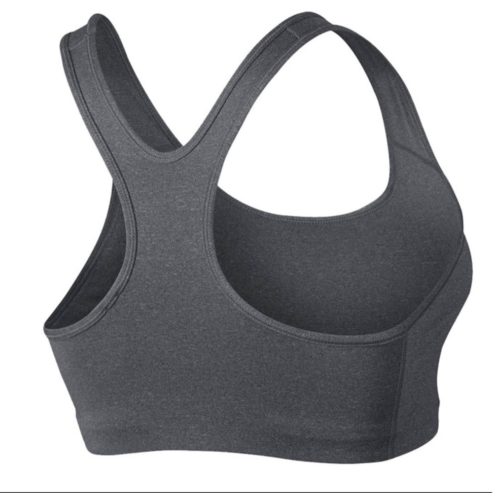 NWT Nike Swoosh Dri-Fit Sports Bra Charcoal Gray - Picture 4 of 10